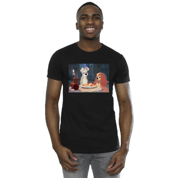 Disney Mens Lady And The Tramp Spaghetti Photo T-Shirt