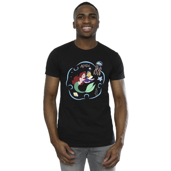 Disney Mens The Little Mermaid Reading A Book T-Shirt