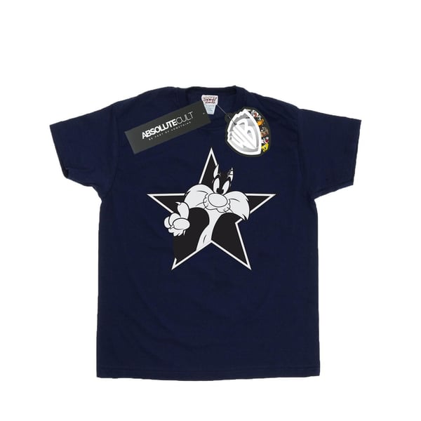 Looney Tunes Mens Sylvester Mono Star T-Shirt