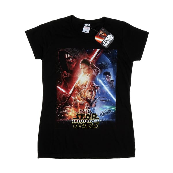 Star Wars Womens/Ladies Force Awakens Poster Cotton T-Shirt