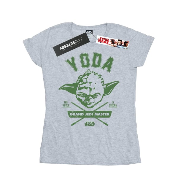 Star Wars Womens/Ladies Yoda Collegiate Cotton T-Shirt