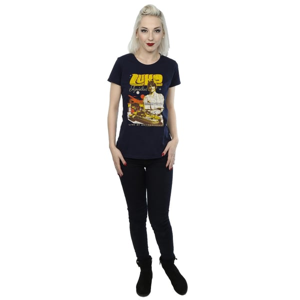 Star Wars Womens/Ladies Luke Skywalker Rock Poster Cotton T-Shirt