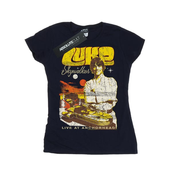 Star Wars Dam/Kvinnor Luke Skywalker Rock Poster T-shirt i bomull