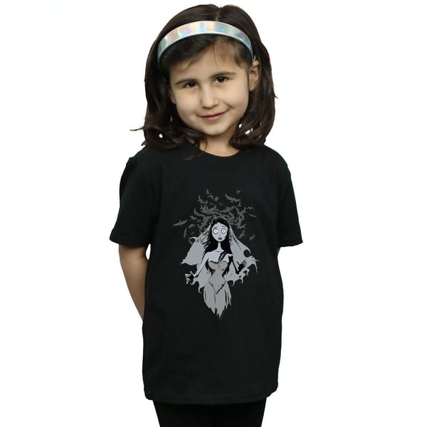Corpse Bride Girls Crow Veil Cotton T-Shirt