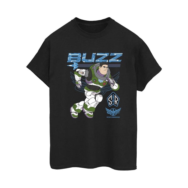 Disney Dam/Dam Lightyear Buzz Run To Action T-shirt i bomull med boyfriend-passform