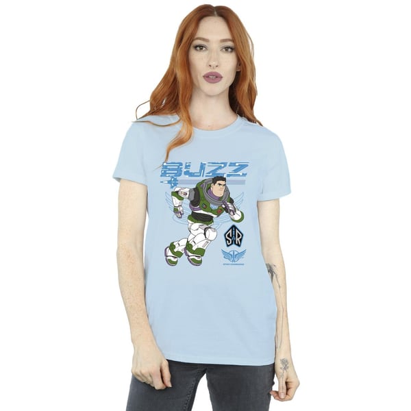 Disney Womens/Ladies Lightyear Buzz Run To Action Cotton Boyfriend T-Shirt