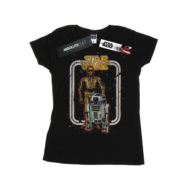 Star Wars Womens/Ladies R2-D2 And C-3PO Vintage Cotton T-Shirt