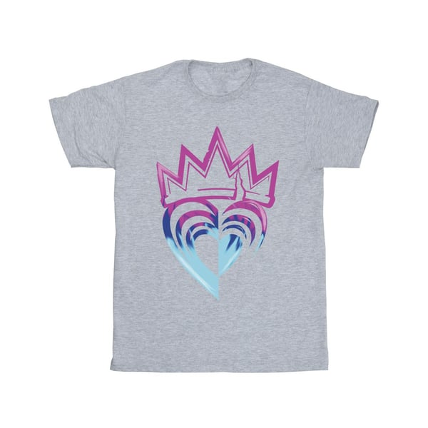Disney Girls Descendants Pink Crown Cotton T-Shirt