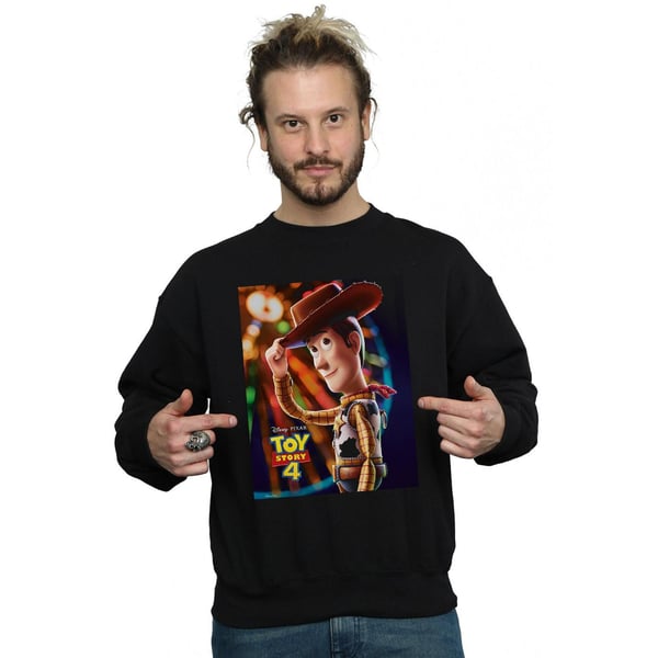Disney Mens Toy Story 4 Woody Poster Sweatshirt