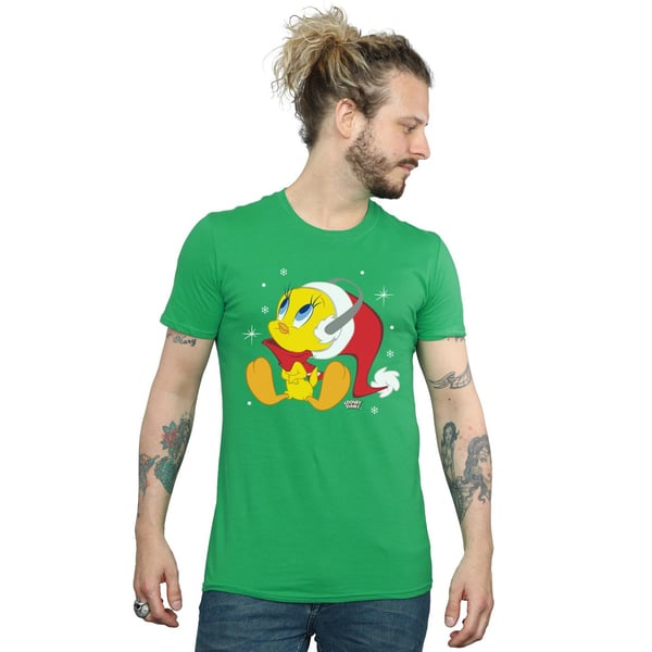 Looney Tunes Mens Christmas Tweety T-Shirt