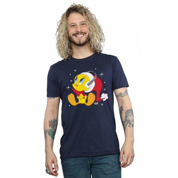 Looney Tunes Mens Christmas Tweety T-Shirt