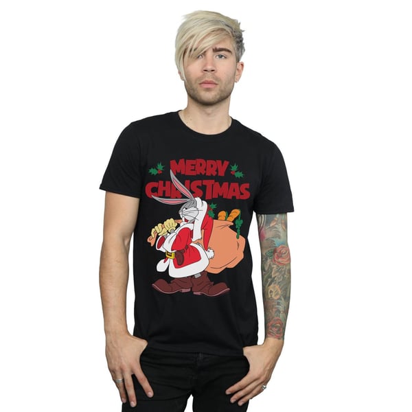 Looney Tunes Mens Santa Bugs Bunny T-Shirt