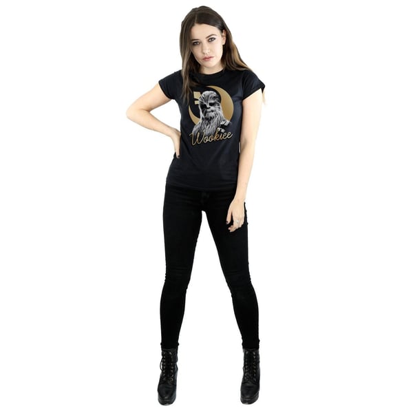 Star Wars Womens/Ladies The Last Jedi Gold Chewbacca Cotton T-Shirt