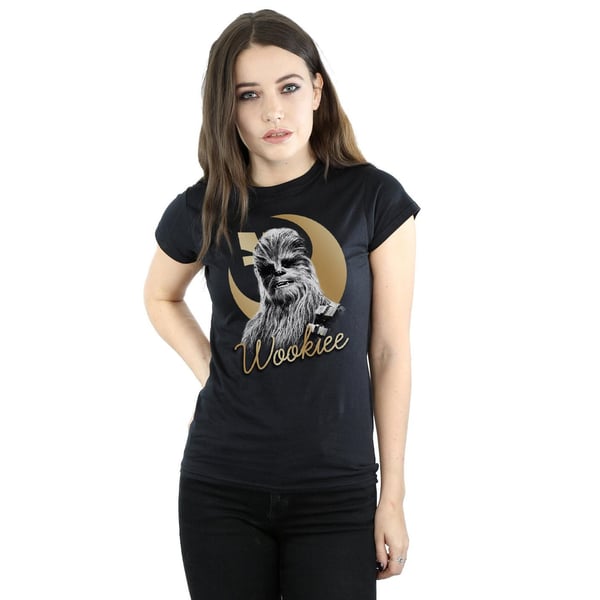 Star Wars Womens/Ladies The Last Jedi Gold Chewbacca Cotton T-Shirt