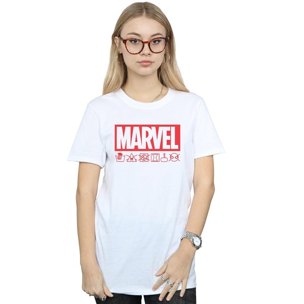 Marvel Womens/Ladies Logo Wash Care Cotton Boyfriend T-Shirt