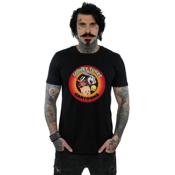 Looney Tunes Mens Cartoons Circle T-Shirt