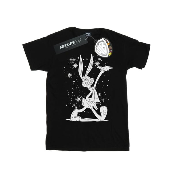 Looney Tunes Mens Bugs Bunny Let It Snow T-Shirt