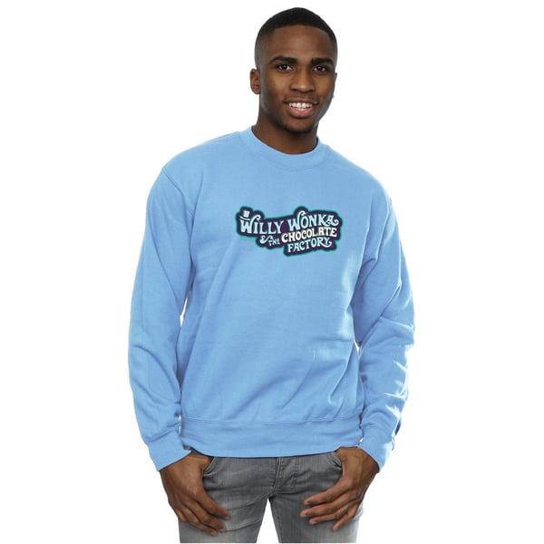 Willy Wonka Mens Chocolate Factory Logo Sweatshirt