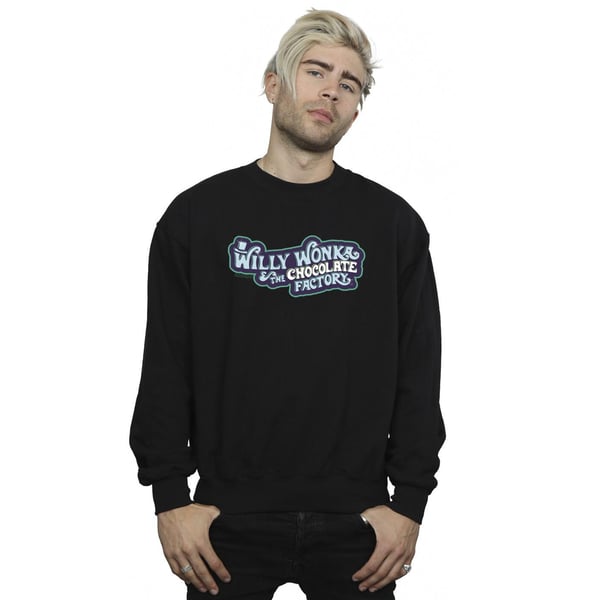Willy Wonka Mens Chocolate Factory Logo Sweatshirt