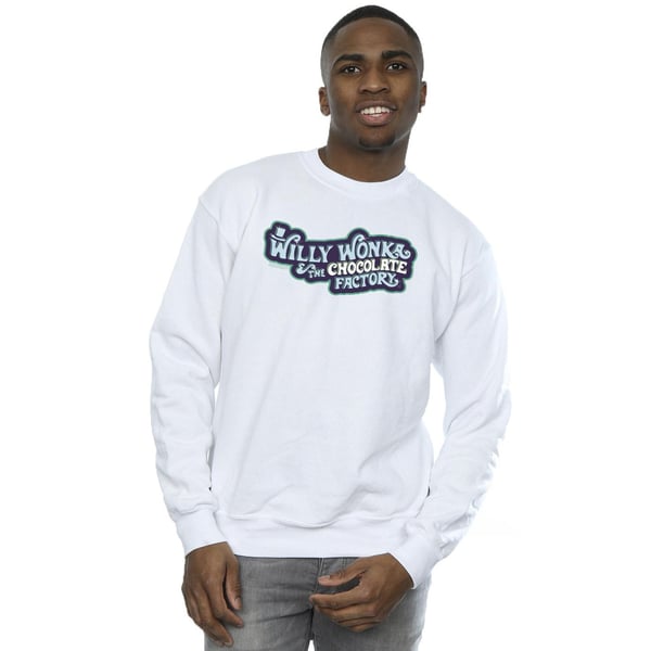 Willy Wonka Mens Chocolate Factory Logo Sweatshirt