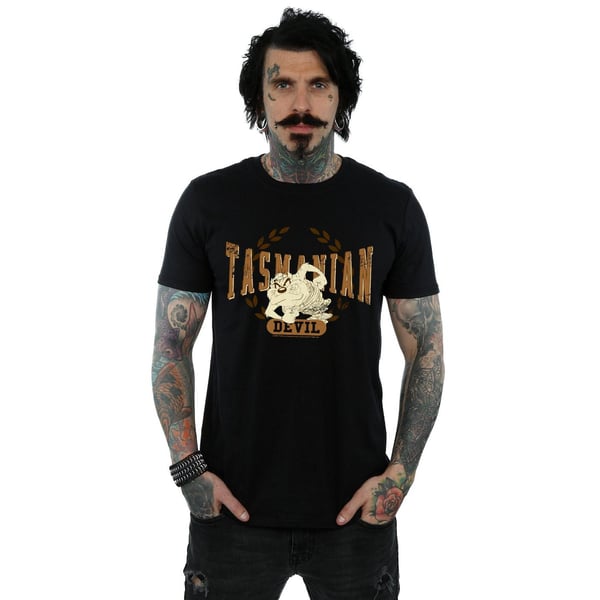 Looney Tunes Miesten Tasmanian Devil Varsity T-paita