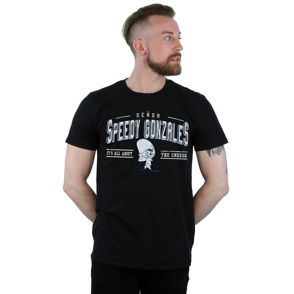 Looney Tunes Mens Speedy Gonzales All About Cheese T-Shirt