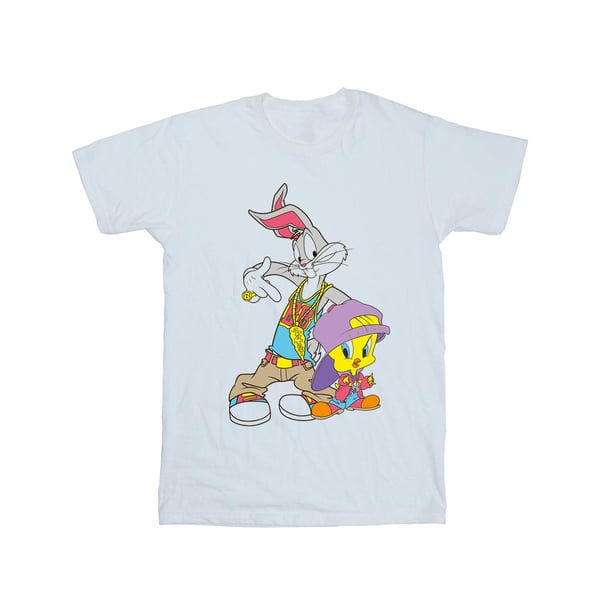 Looney Tunes Miesten Bugs ja Tweety Hip Hop T-paita