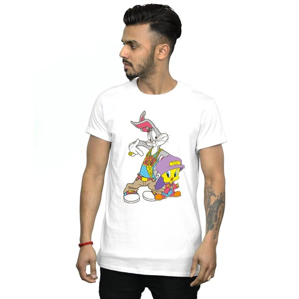 Looney Tunes Miesten Bugs ja Tweety Hip Hop T-paita