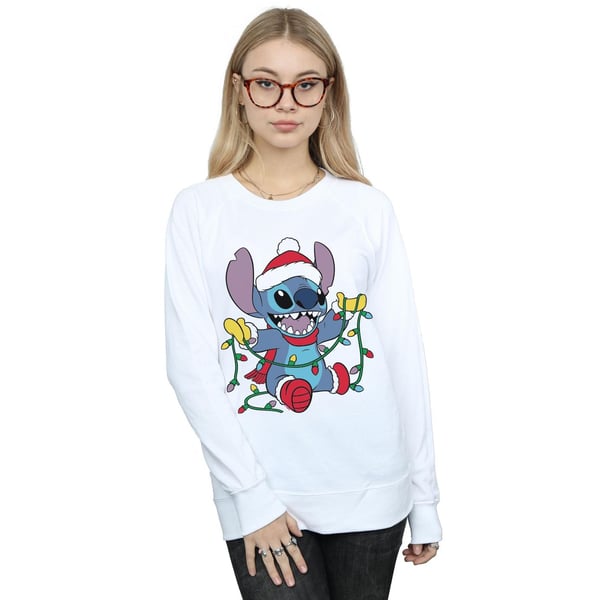 Disney Womens/Ladies Lilo And Stitch Christmas Lights Sweatshirt