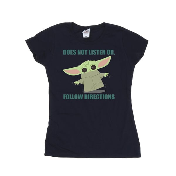 Star Wars Naisten The Mandalorian Grogu Ei Kuuntele Puuvillainen T-paita