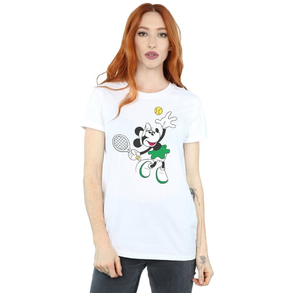 Disney Womens/Ladies Minnie Mouse Tennis Cotton Boyfriend T-Shirt