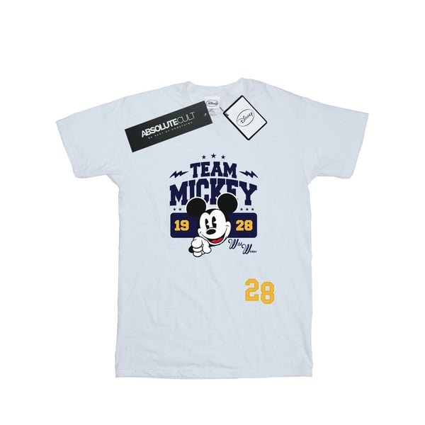 Disney Womens/Ladies Mickey Mouse Team Mickey Cotton Boyfriend T-Shirt