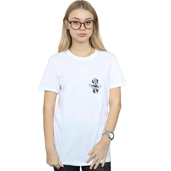 Disney Womens/Ladies Minnie Mouse Dancing Chest Cotton Boyfriend T-Shirt