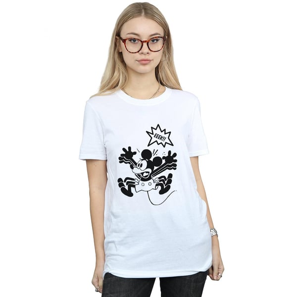 Disney Womens/Ladies Mickey Mouse EEEEEK! Cotton Boyfriend T-Shirt