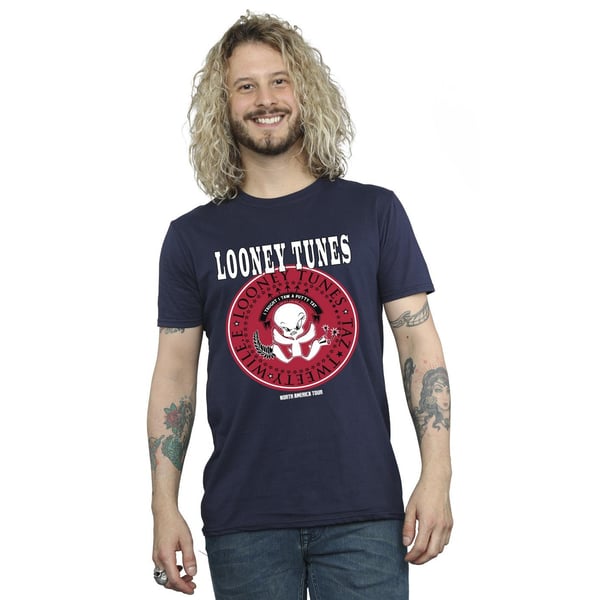 Looney Tunes Miesten Tweety Rock Disk T-paita