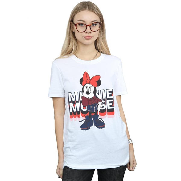 Disney Womens/Ladies Minnie Mouse In Hoodie Cotton Boyfriend T-Shirt