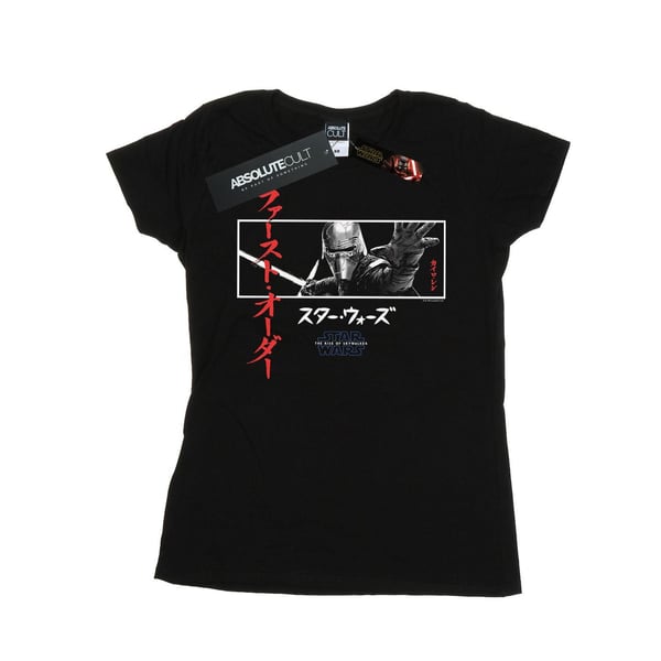Star Wars: The Rise of Skywalker Dam/Dam Star Wars The Rise Of Skywalker Kylo Ren Katakana Art Stripe T-shirt i bomull