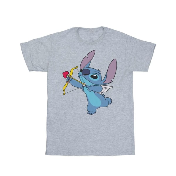 Disney Girls Lilo And Stitch Stitch Cupid Valentines Cotton T-Shirt