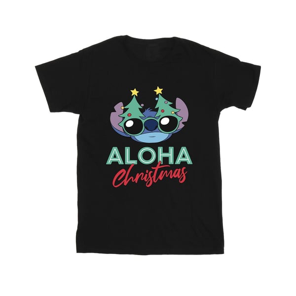Disney Girls Lilo And Stitch Christmas Tree Shades Cotton T-Shirt