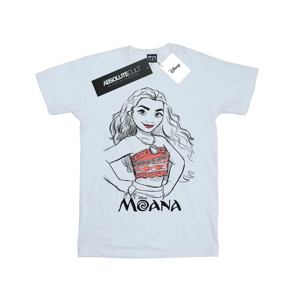 Disney Womens/Ladies Moana Sketch Cotton Boyfriend T-Shirt