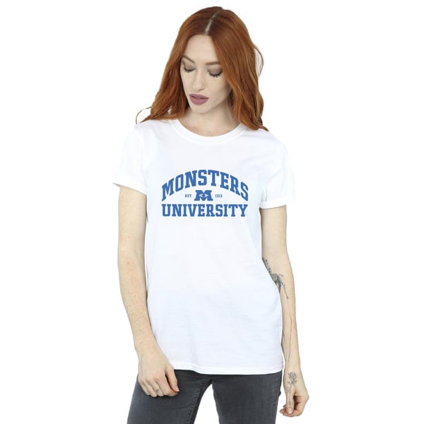 Disney Womens/Ladies Monsters University Logo Cotton Boyfriend T-Shirt