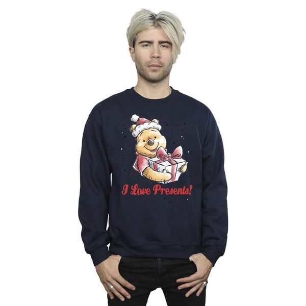Disney Mens Winnie The Pooh Love Presents Sweatshirt