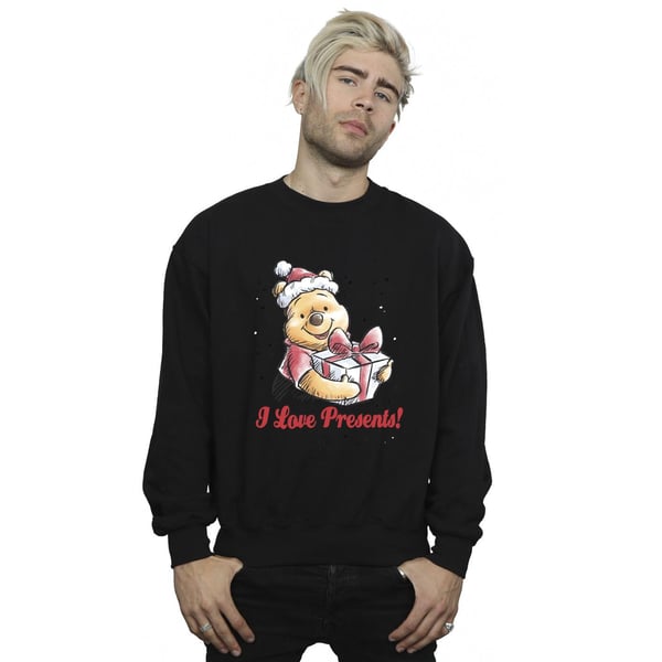 Disney Mens Winnie The Pooh Love Presents Sweatshirt