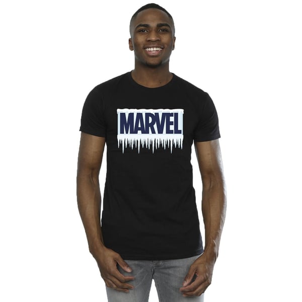 Marvel Mens Icicle Logo T-Shirt