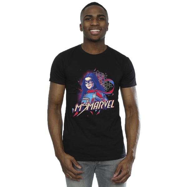 Marvel Mens Ms Marvel Face Fade T-Shirt