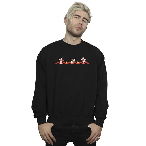 Disney Mens Winnie The Pooh Hunny Line Sweatshirt
