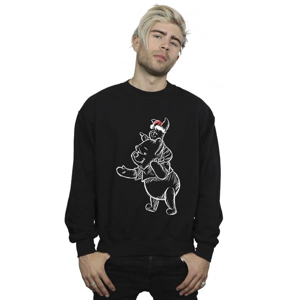 Disney Mens Winnie The Pooh Piglet Christmas Sweatshirt