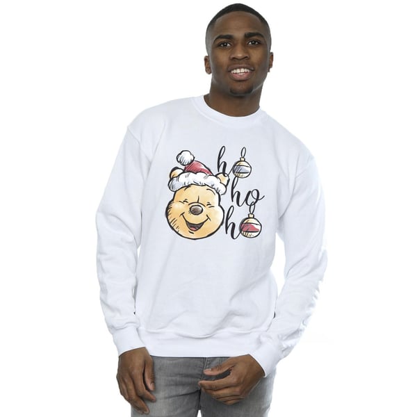 Disney Mens Winnie The Pooh Ho Ho Ho Baubles Sweatshirt