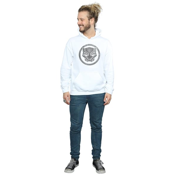 Marvel Mens Black Panther Distressed Icon Hoodie