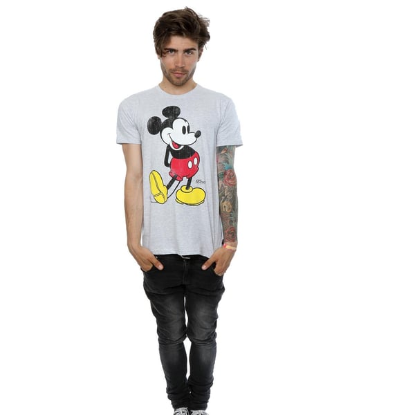 Disney Mens Mickey Mouse Classic Kick T-Shirt